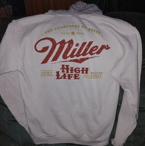 Miller White Hoodie Sweatshirt